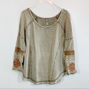 Free People distressed pullover